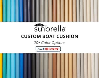 Coussin d'extérieur imperméable Sunbrella : tissu marin, mousse sèche EZ