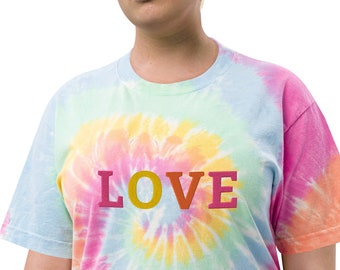 Love Men & Women Oversized Tie-Dye T-Shirt- Gift For Him, Couples, Valentine Gift, Gift For Her