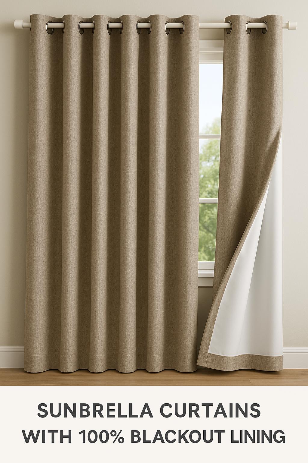 Waterproof Porch Covering Outdoor Space Privacy Curtain Blackout Curtains Window Shade Gazebo Panel Weather Resistant Deck Screen Sunbrella