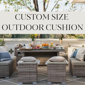 Custom Outdoor Cushions - Patio Bench, Swing, Lounge, Deep Seat, Waterproof, Sunbrella Fabric, Made-to-Order, Outdoor Furniture Cushions