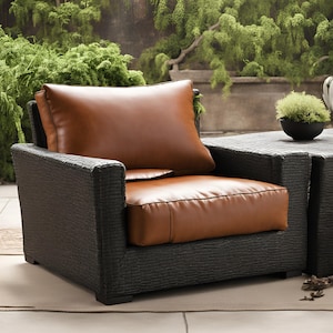 Custom Leather Seat Cushion: Made to Order Floor Pillow