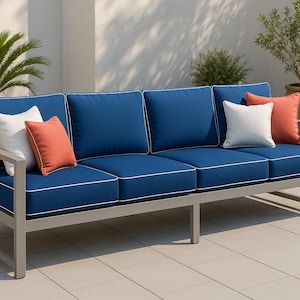 Coussins de terrasse Sunbrella pour siège de bateau, décoration d'extérieur, chaise longue de piscine, ensemble personnalisé, décoration d'intérieur, collection d'été, jardin de qualité marine
