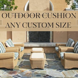 Custom Outdoor Cushions - Patio Bench, Swing, Lounge, Waterproof, Sunbrella® Fabric, Replacement Seat & Back Cushions, Made-to-Order