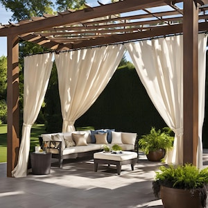 Custom Sunbrella Patio Screen: Outdoor Privacy Curtain, Backyard Shield