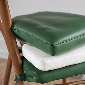 Premium Genuine Leather Seat Cushion - Luxury Comfort & Style for Any Chair