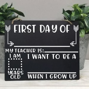 DOUBLE SIDED! First and Last day of school sign! Chalkboard | Double Sided | Reusable | Use Chalk OR Chalk Markers!