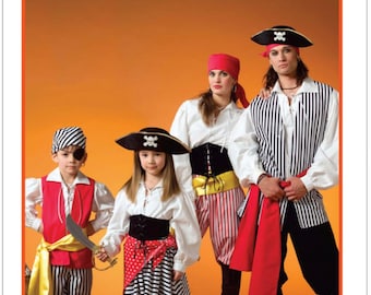 M4952 McCall’s Sewing Pattern Misses’/Men’s/Children’s/Boys’/Girls’ Pirate Costumes