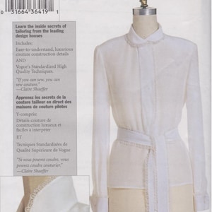 Vogue Patterns V7718, Claire Shaeffer, Custom Couture Sewing Pattern, Tunic And Sash, Blouse, Dressmaking Pattern