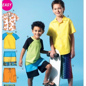 McCall&#39;s Sewing Pattern M6548 Children&#39;s/Boys&#39; Shirt, Top and Shorts, Children&#39;s Dressmaking Pattern