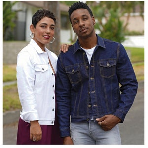 Sewing Pattern for Men Women Teen Jean Jacket - Size XS