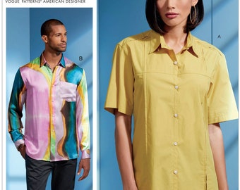 Vogue Patterns V1622 Rachel Comey Unisex Shirt, Sewing Pattern