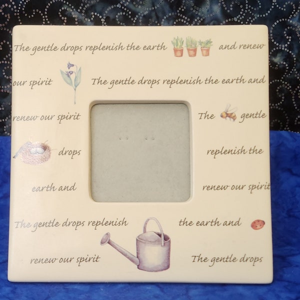 Vintage Russ Ceramic Watering Can Photo Frames