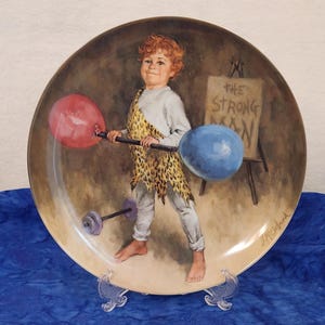 Johnny the Strong Man by John McClelland McClelland Children&#39;s Circus Collection by Knowles Reco International Home Décor, Gift for Birthday
