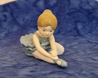Blue Ballerina Figurine Home Décor