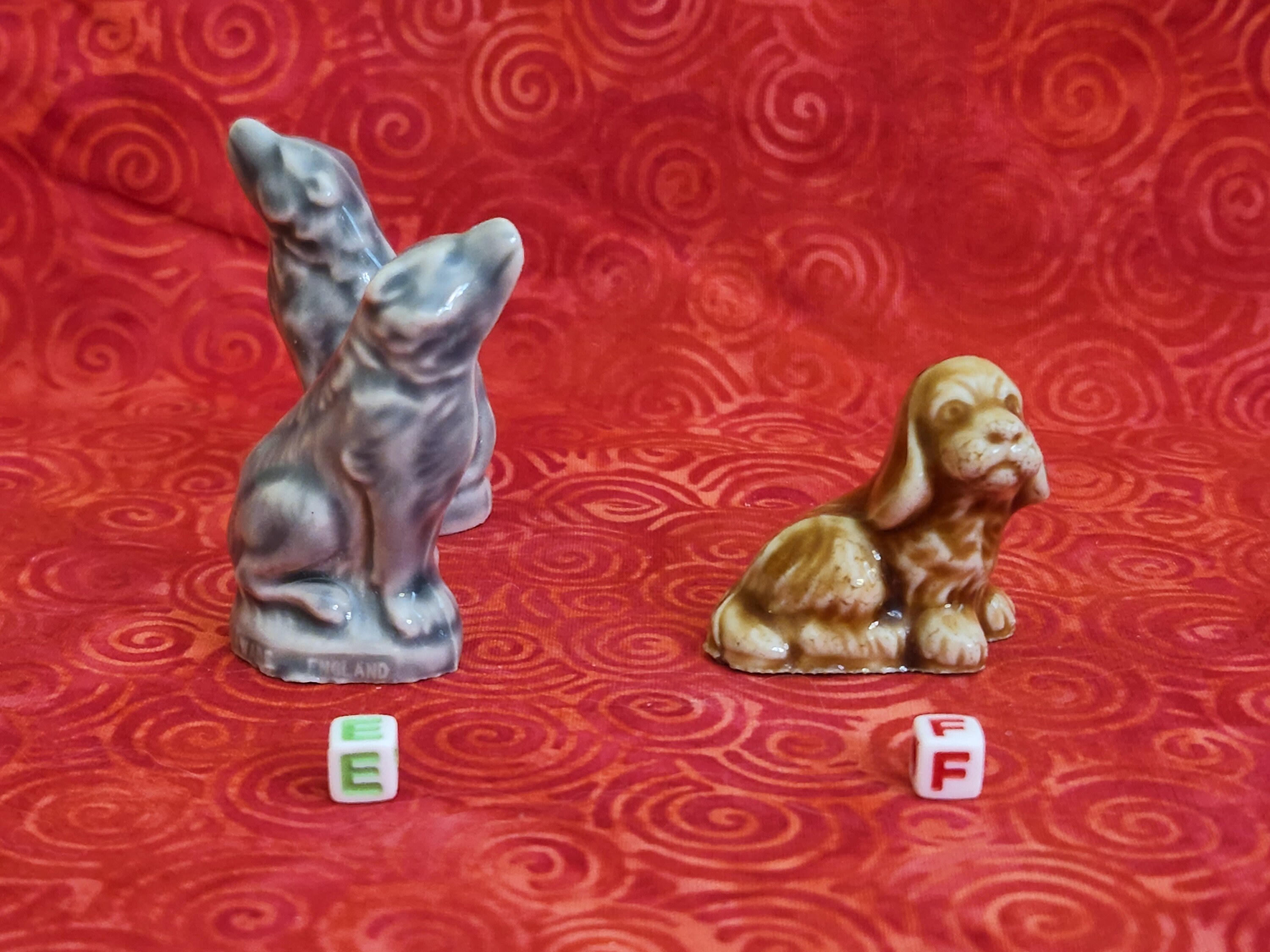 Vintage Red Rose Wade Whimsies Miniature Figurines/puppy Etsy