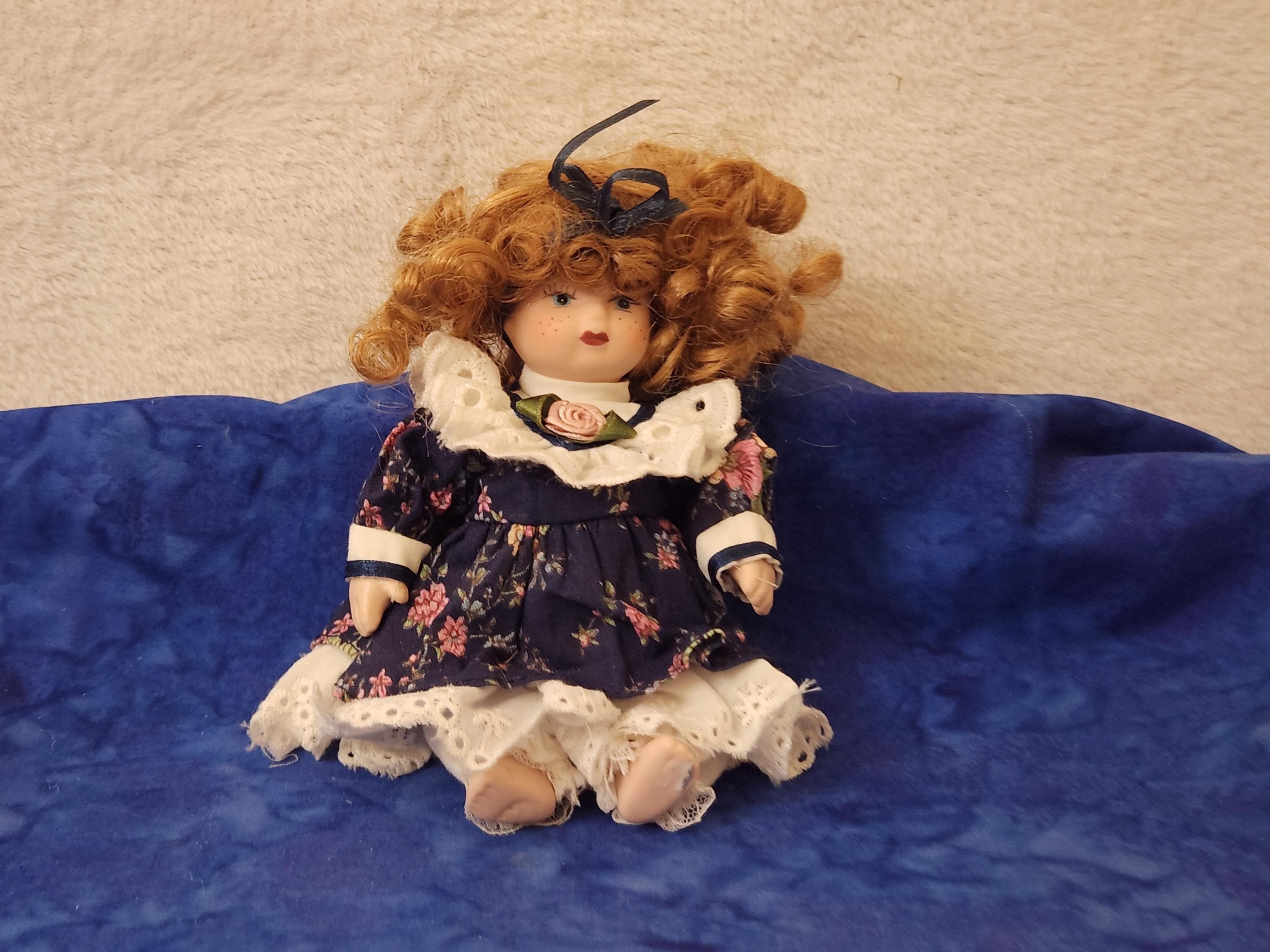 Porcelain Doll 6 Blue Dress - Etsy
