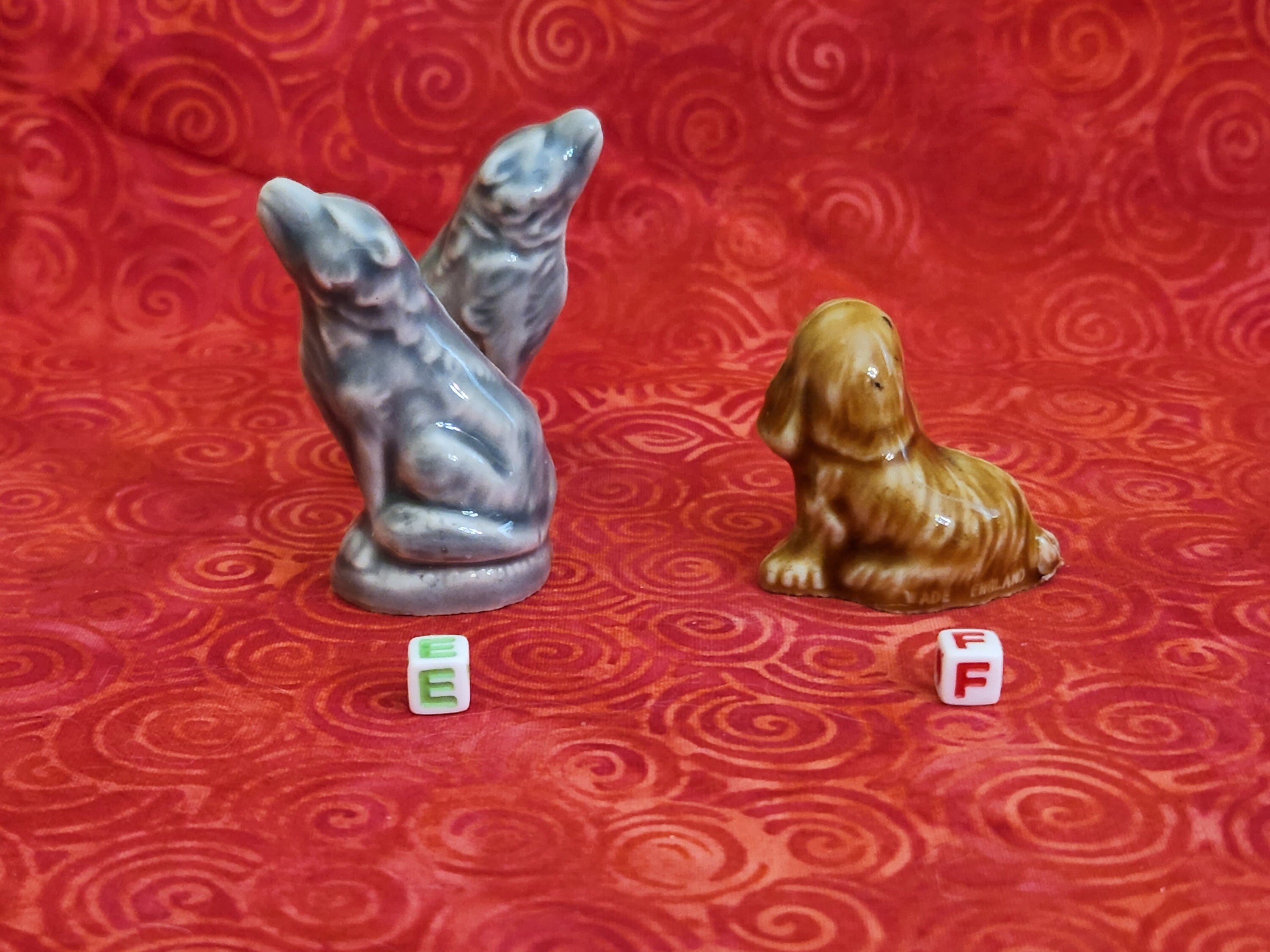 Vintage Red Rose Wade Whimsies Miniature Figurines/puppy Etsy