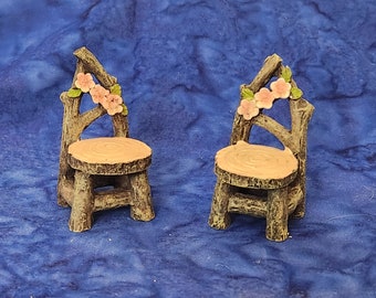 Pair of Fairy Chairs with Flowers