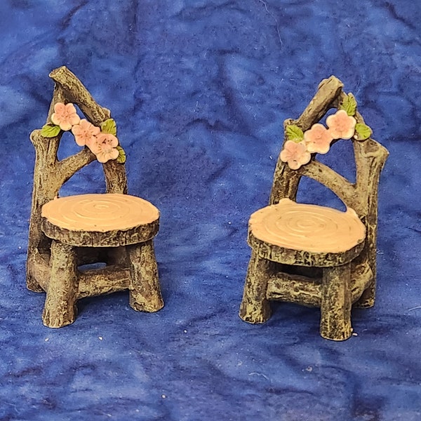 Pair of Fairy Chairs with Flowers