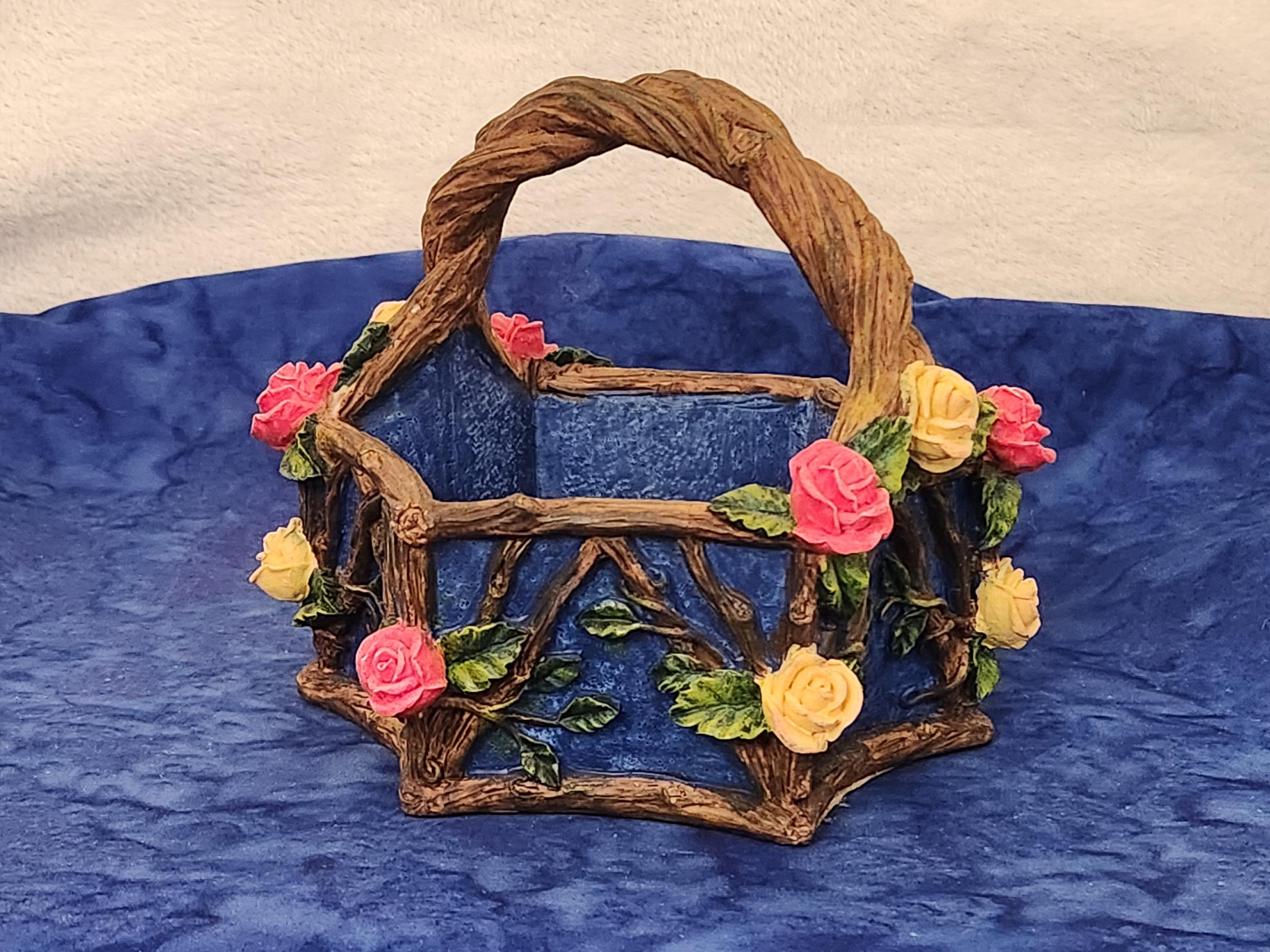 Ceramic Rose Basket - Etsy