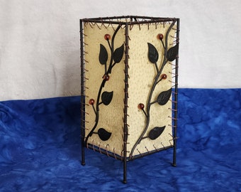 Leaf and Berries Vines Tea Light Candle Holder Country Home Décor, Gift for Christmas, Gift for Birthday, Bedroom Home Décor Gift