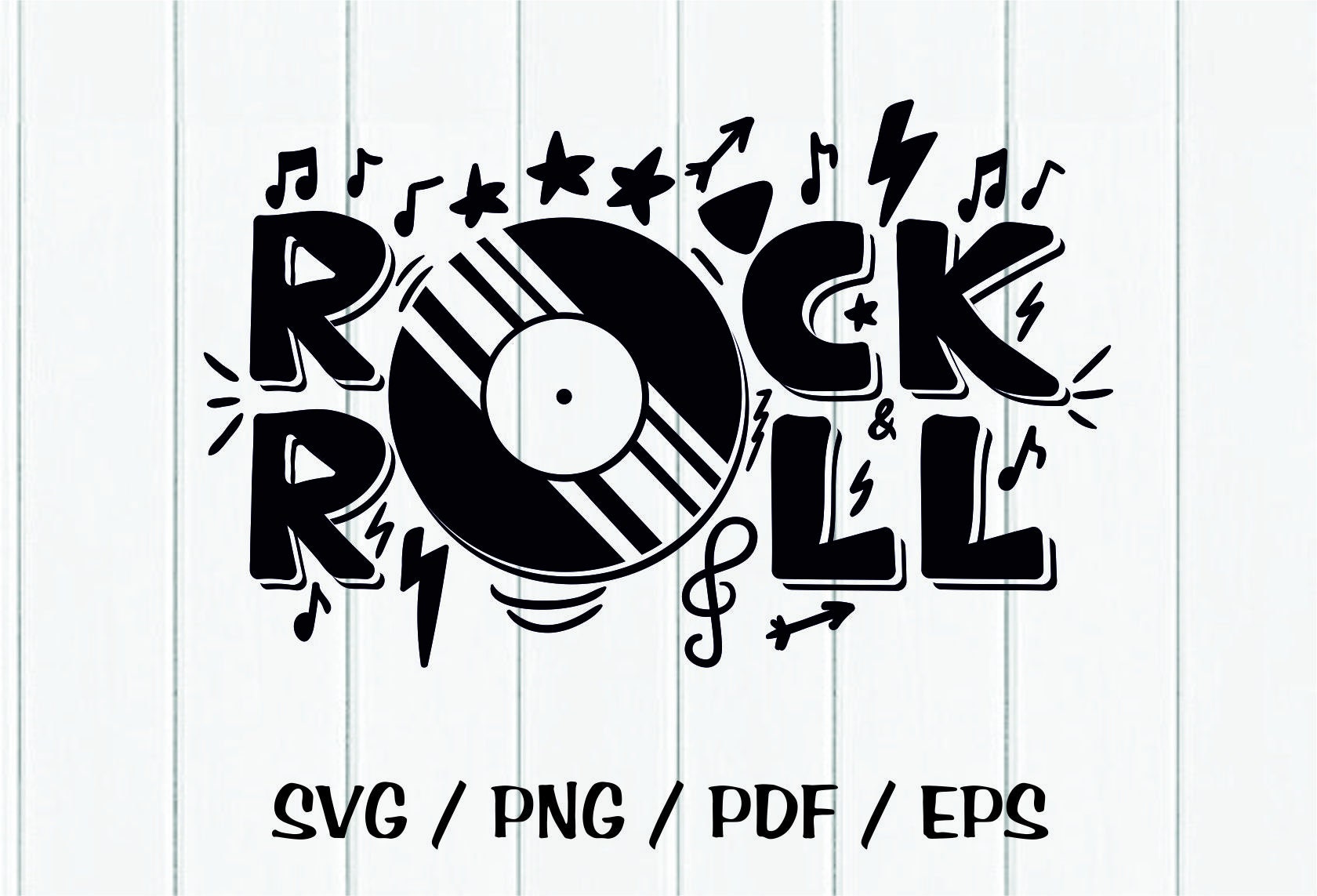 Rock N Roll SVG Bundle Rock Music Svg Png Dxf Eps Pdf 