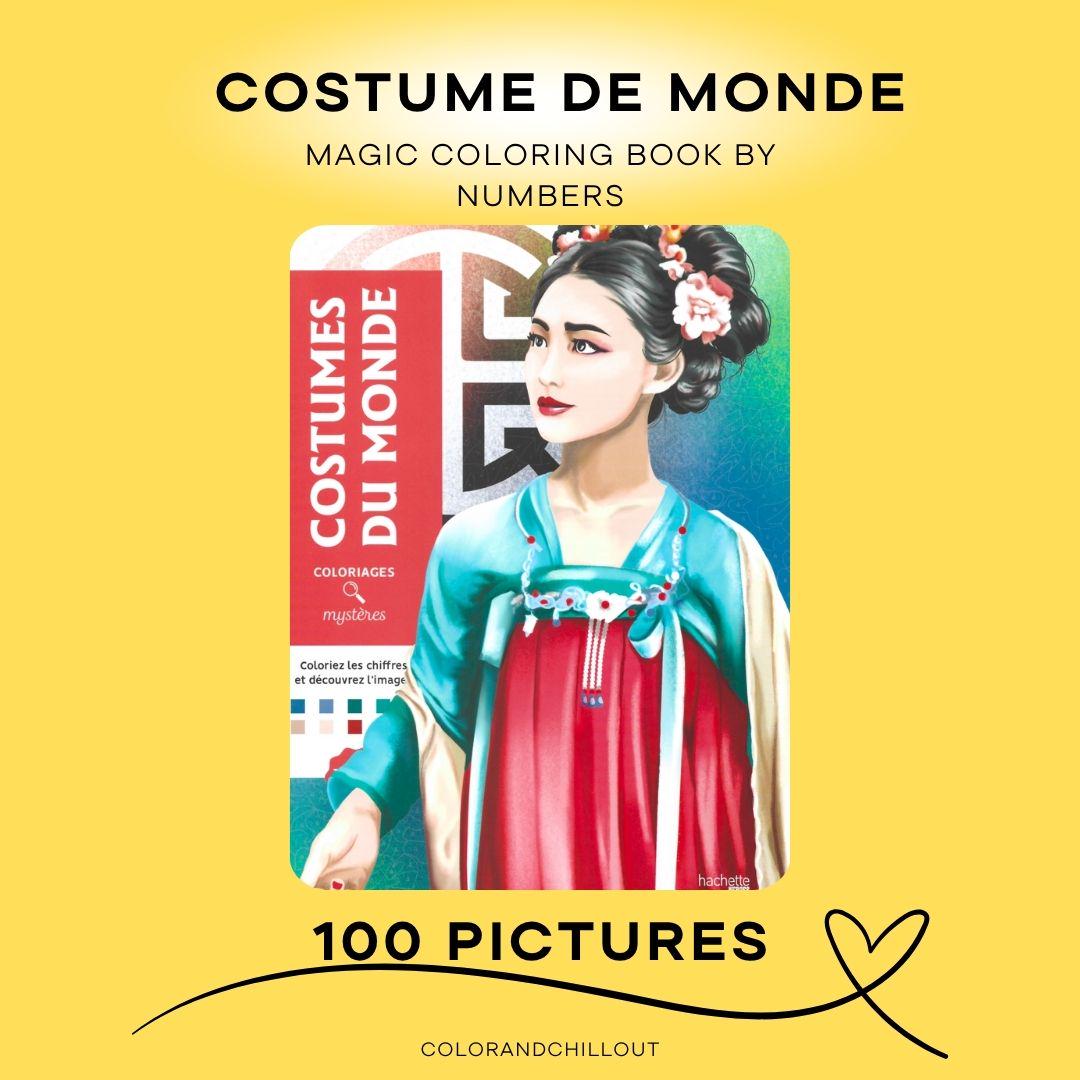Coloring book / Costumes du monde /  illustrations / NOUVEAUX COLORIAGES / art / digital