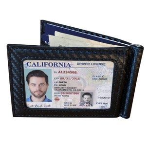 Bryker Hyde RFID bloqueo delgado minimalista identificación exterior bolsillo frontal cartera con clip para dinero, 9 ranuras (fibra de carbono negra)