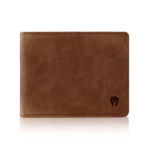 Bryker Hyde Bifold SIDE Flip, 2 ID Extra Capacidad RFID Executive Travel Wallet (Desert Brown - Full Grain Distressed Leather)