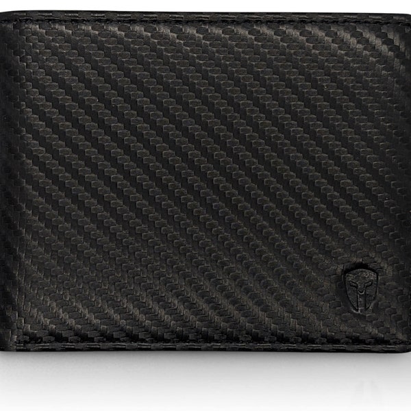 Bryker Hyde Bifold TOP Flip, 2 ID Extra Capacity RFID Blocking Executive Travel Wallet (Black Carbon Fiber)