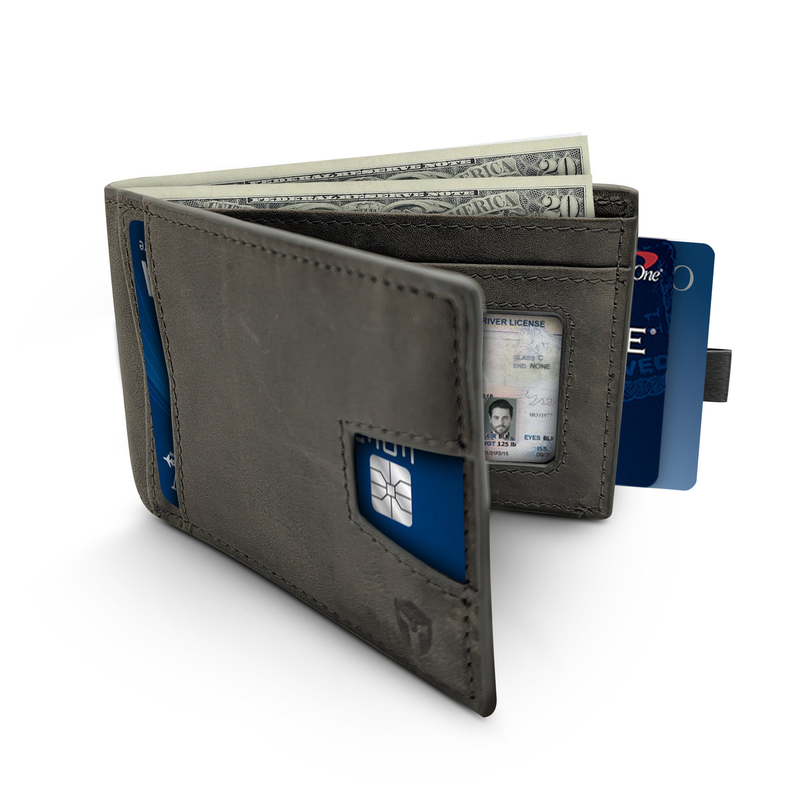 Bryker Hyde RFID Blocking Slim Leather Bifold Wallet For Men - Front Pocket, 8+ Card Slots