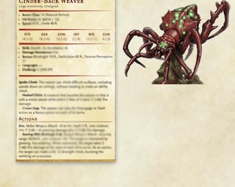 Cinder Back Weaver – 5e Digitaler Statblock