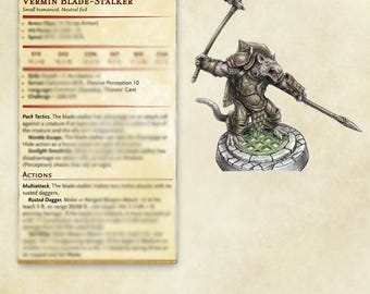 Vermin-Blade-Stalker – 5e Digitaler Statblock | Skaven | Ratke