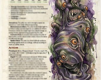 Cavern-Glow Jelly | 5e Setting-Neutral Subterranean Hazard, Old School Ink Art & VTT Token Bundle