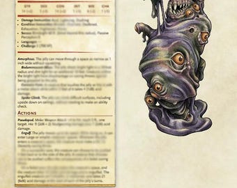 Cavern-Glow Jelly – 5e Digitaler Statblock