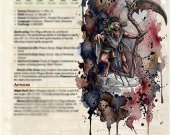 Vermin Plague-Binder | 5e Setting-Neutral Ratkin Alchemist, Old School Ink Art & VTT Token Bundle