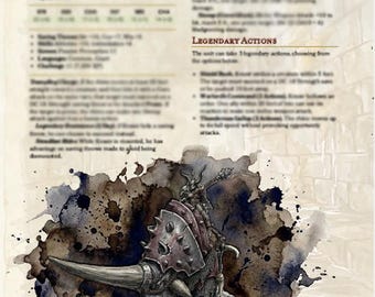 Kvasir & Gravel-Back | 5e Setting-Neutral Mounted Boss, Old School Ink Art VTT Token Bundle