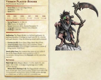 Ungezieferplage-Binder 5e Digitaler Statblock | Skaven | Ratke