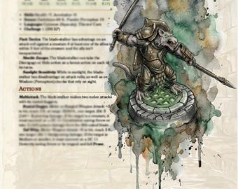 Vermin Blade-Stalker | 5e Setting-Neutral Ratkin Assassin, Old School Ink Art & VTT Token Bundle