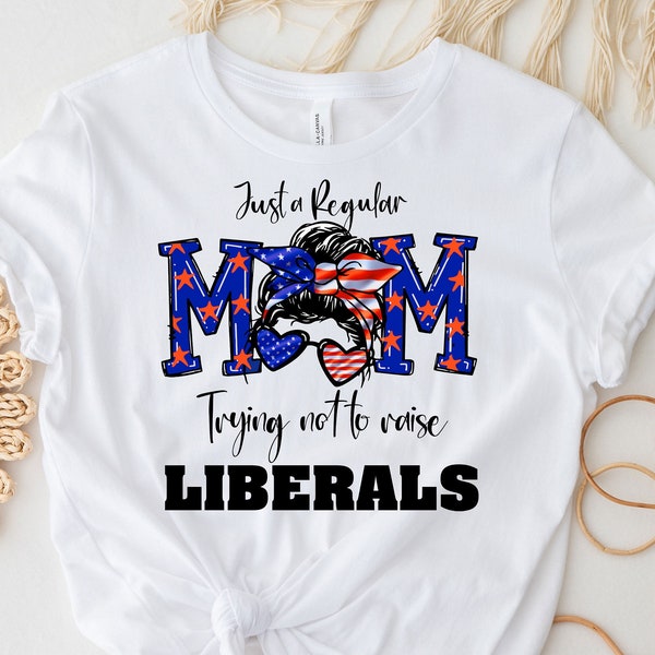 Republican Mom Shirt For Trump Support Mothers Day Gift For Conservative MAGA Supporter Custom T Shirt Gift, Patriotic Shirt For 4th of July