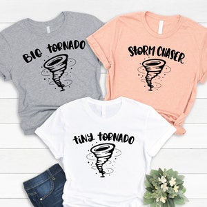 Matching Mom And Kids Shirts, Storm Chaser, Big Tornado, Tiny Tornado, Storm Watcher, Mother's Day Gift, Matching Family,Mother Daughter Son