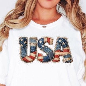 Camiseta Comfort Colors® USA, Camiseta con la bandera estadounidense, Camiseta del 4 de julio, Camiseta del Día de la Independencia, Camiseta de 250 años, Solo estampado — No es un parche