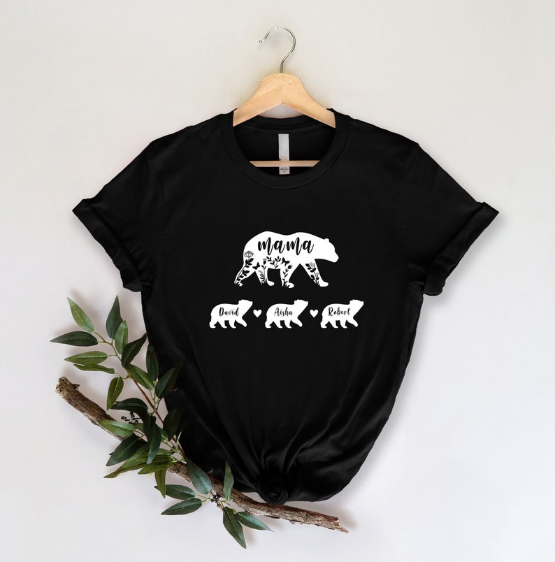 Personalized Mama Bear And Kids Bear Shirt, Custom Mom Shirt With Children Names, Mother's Day Gift, Gift For Mother, Mother And Children image 6