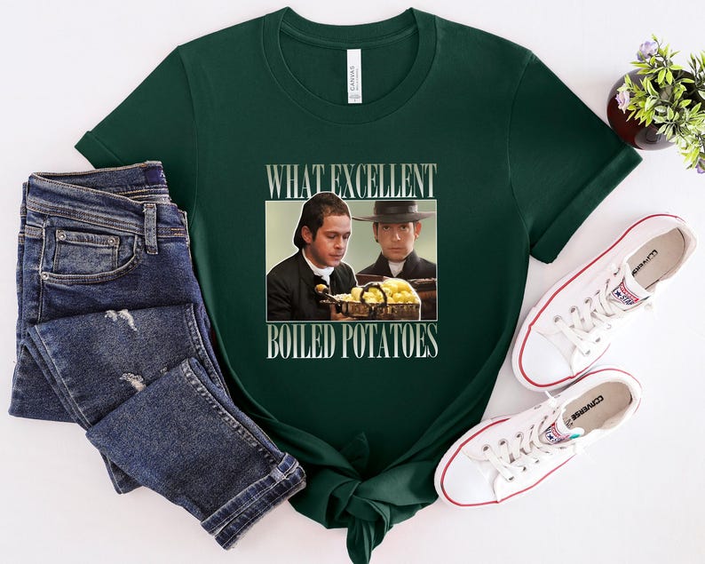 Boiled Potatoes Funny Meme T-Shirt, Pride and Prejudice Tee, Fitzwilliam Darcy Shirt, Bennett Dole Shirt, Movie Graphic Tee image 3