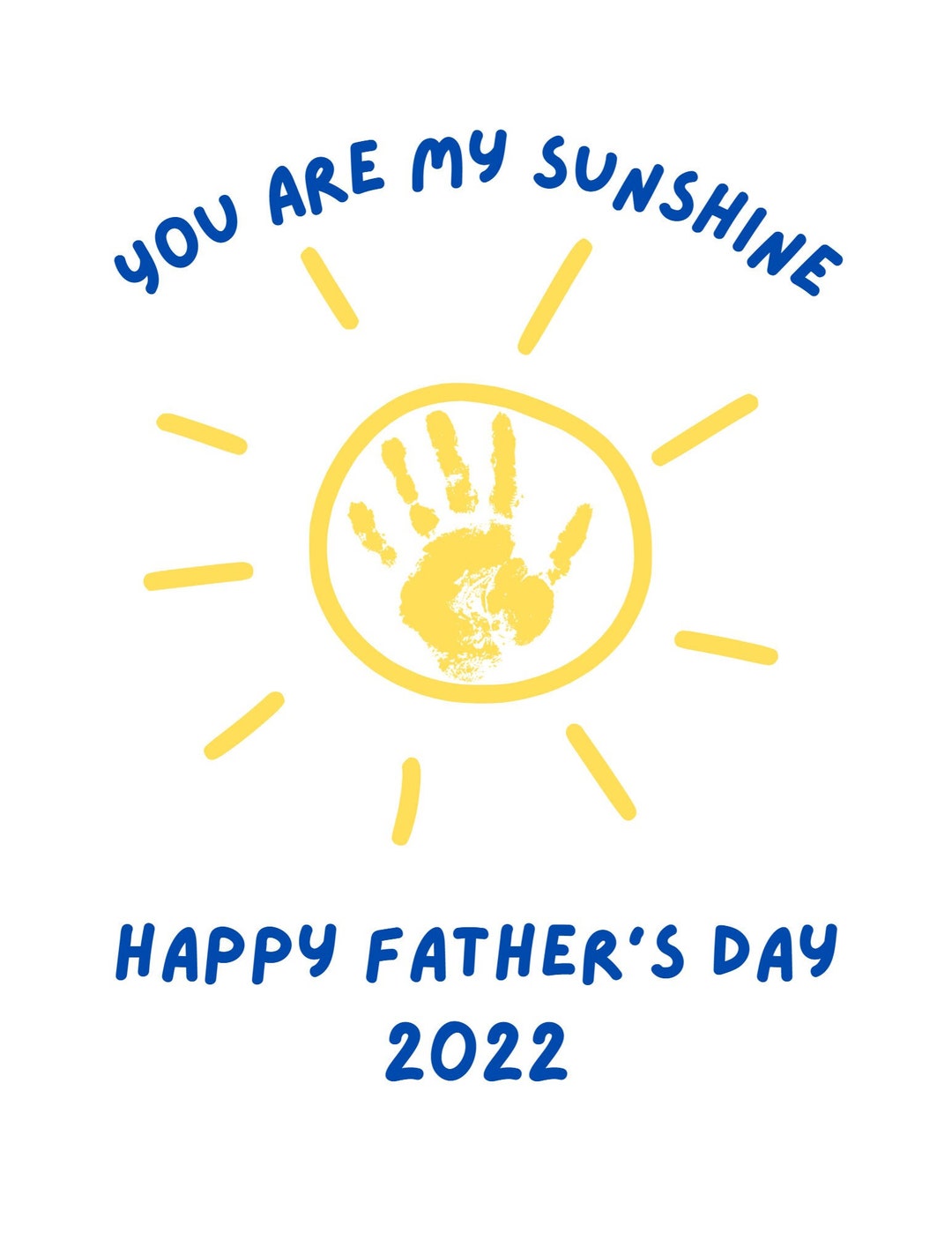 Father s Day Handprint Art Template DIY Keepsake for Dad / Father Father s Day Handprint Art Template DIY Keepsake for Dad / Father