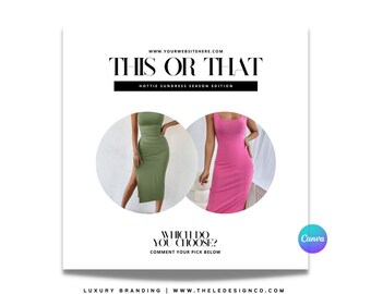 Pre-made "THIS OR THAT" flyer | 100% editable in Canva