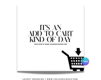 Pre-made "Add to cart" CANVA flyer template | | 100% editable in Canva