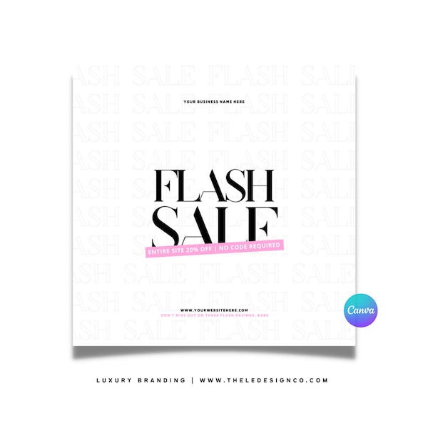 Pre-made "flash sale" CANVA flyer template | | 100% editable in Canva