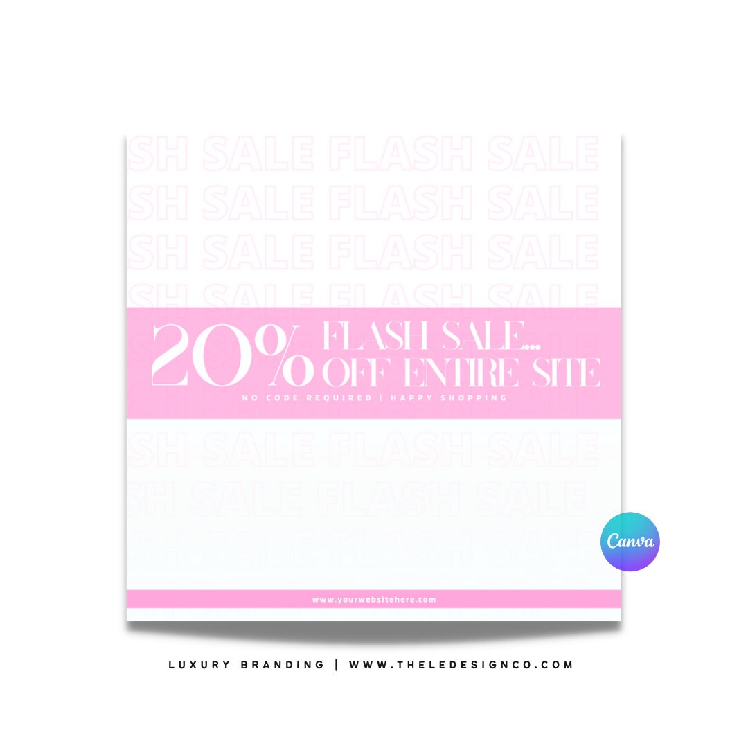 Pre Made Flash Sale Canva Template 100 Editable In Canva Flyer For