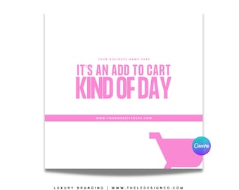Pre-made "Add to cart" CANVA flyer template | | 100% editable in Canva